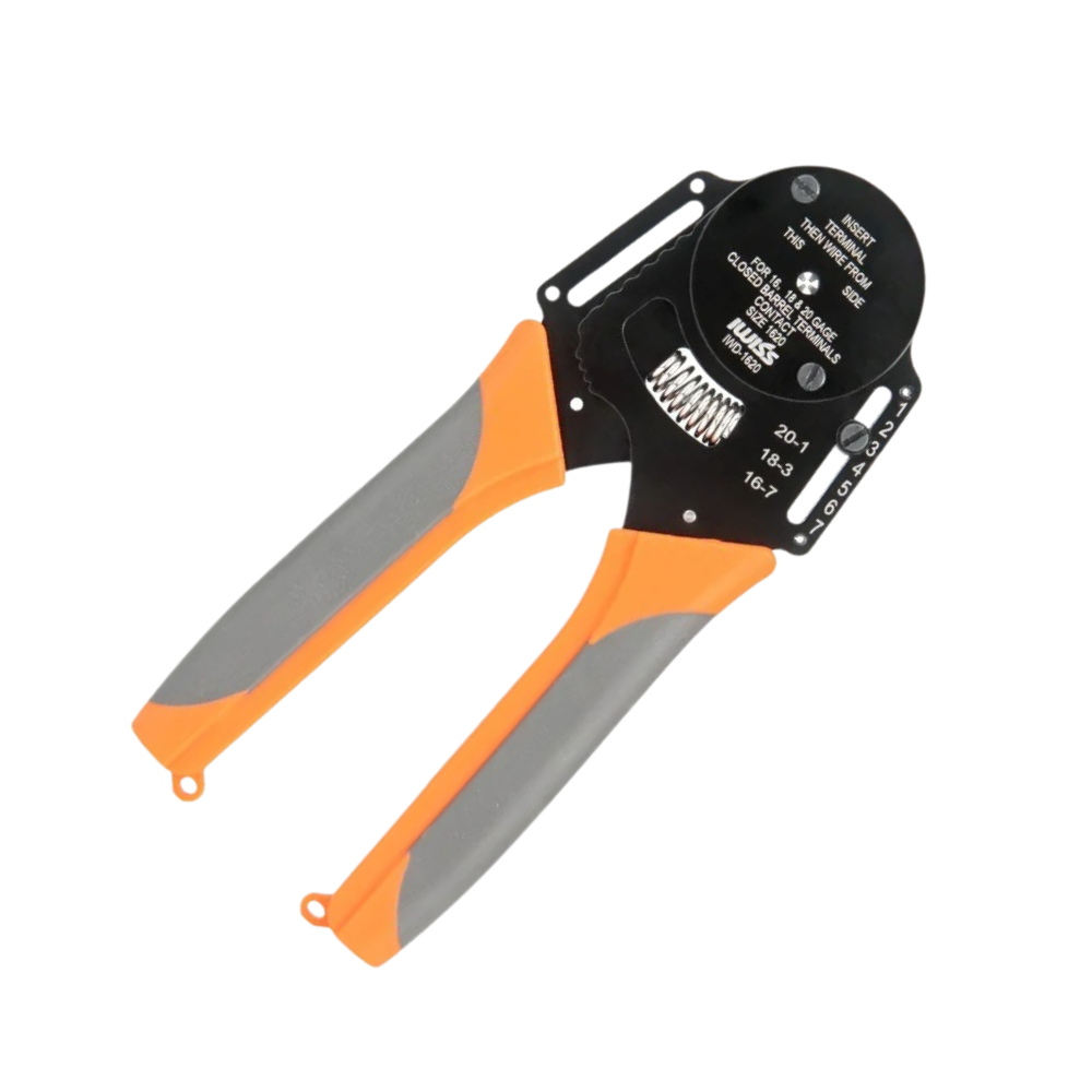 High Quality Pin Crimping Plier Tool for 16, 18, 20 Gauge Closed Barrel Connector Terminals IWD-1620