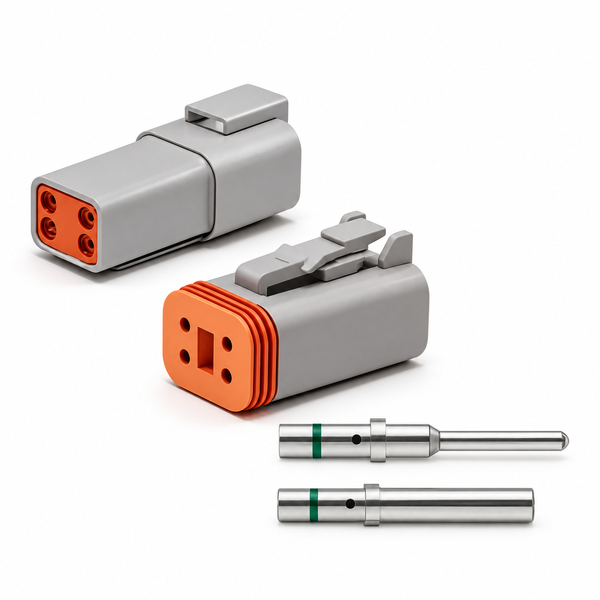 Deutsch DT Waterproof Connector Plugs with Solid Pins - 2 3 4 6 8 12 Way / Pin - BLACK – KAZ/2pinDT/Solid/Unwired – image 3