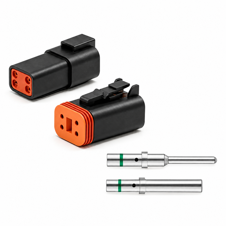 Deutsch DT Waterproof Connector Plugs with Solid Pins - 2 3 4 6 8 12 Way / Pin - BLACK – KAZ/2pinDT/Solid/Unwired – image 9