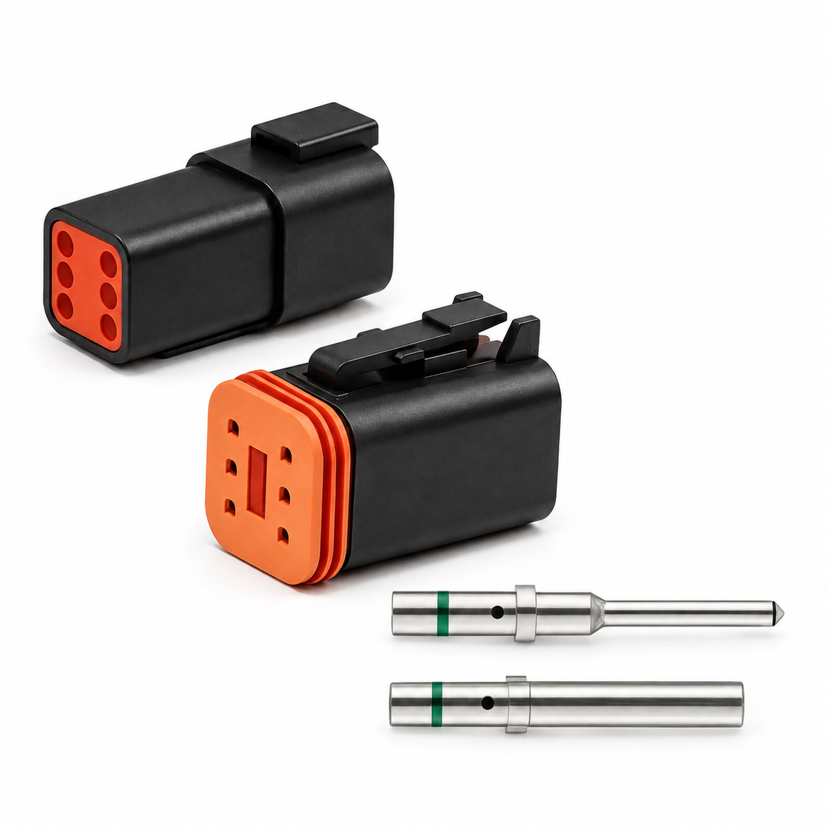Deutsch DT Waterproof Connector Plugs with Solid Pins - 2 3 4 6 8 12 Way / Pin - BLACK – KAZ/2pinDT/Solid/Unwired – image 10