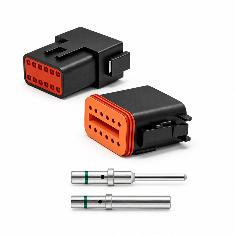 Deutsch DT Waterproof Connector Plugs with Solid Pins - 2 3 4 6 8 12 Way / Pin - BLACK – KAZ/2pinDT/Solid/Unwired – image 12