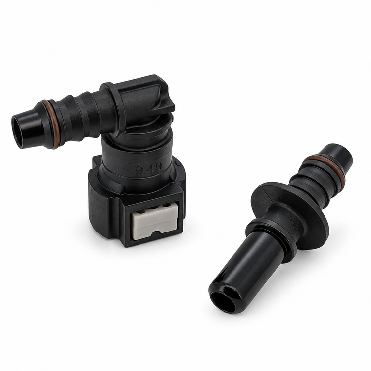 Male & Female Pair of Quick Connect / Release Fuel Line Connectors - 9.49mm 3/8 - 7.89mm – KAZ/9.49ID6-S/MnF/B143 – image 2