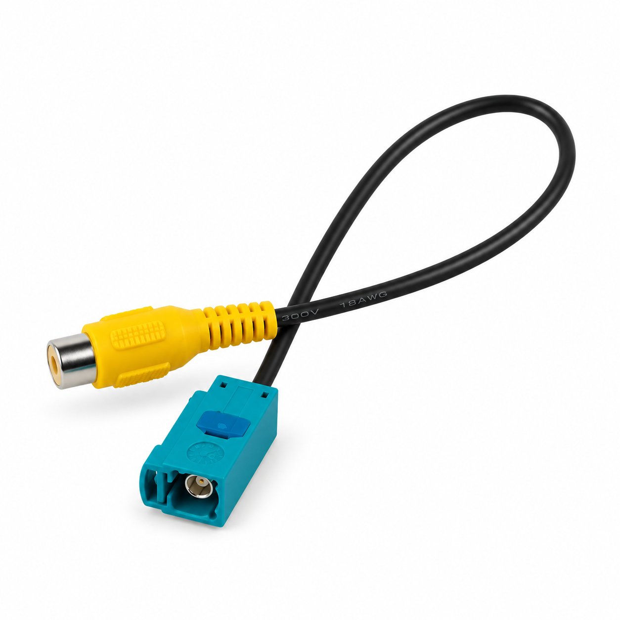 1 Pin Fakra Female to RCA Camera Connector Adapter Rear Parking Conversion Cable