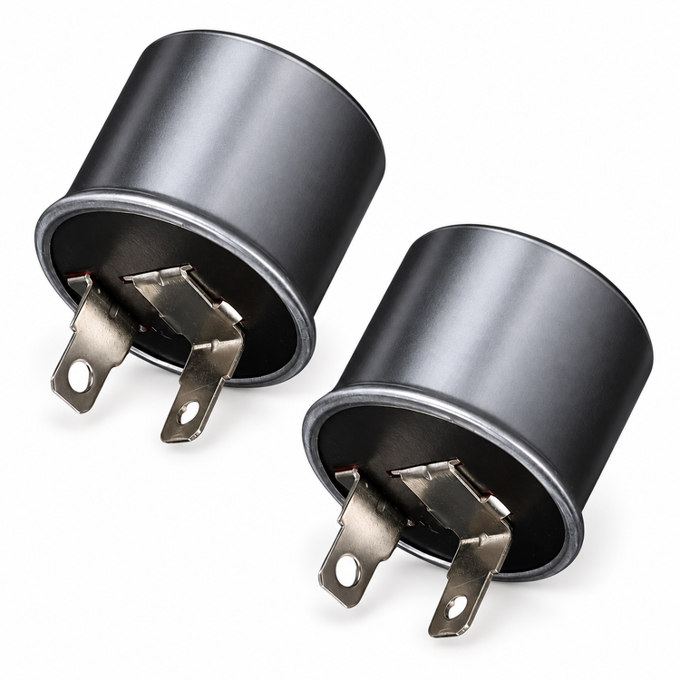 2pcs 2 Pin Flasher Relay 12V 20A 47W for LED Turn Signal Indicator Fix Cars Vans