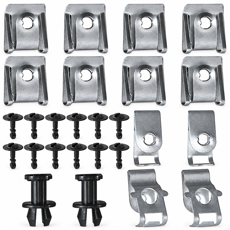 26pcs Engine Undertray Engine Under Cover Fixing Clips Screw Kit for AUDI A4 B8 2008-2017 Q5 2008-2018 A5 2008-2012