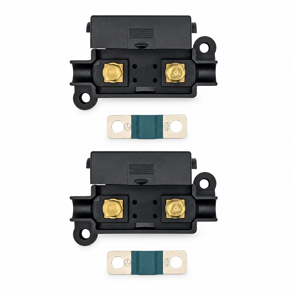 2pcs Midi Fuse Holders & 2pcs 40Amp Midi Fuses for Cars Trucks Construction Vehicles – KAZ/B085/2setsFuses – image 2