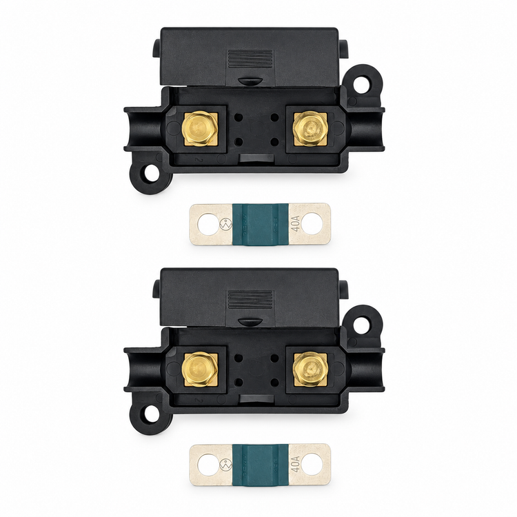 2pcs Midi Fuse Holders & 2pcs 40Amp Midi Fuses for Cars Trucks Construction Vehicles – KAZ/B085/2setsFuses – image 2