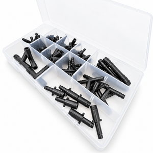 113pcs Assorted Automotive Vacuum Hose Pipe Connectors - T, Straight & Reducers - 12 Sizes – KAZ/B088/VacKit – image 2