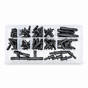 113pcs Assorted Automotive Vacuum Hose Pipe Connectors - T, Straight & Reducers - 12 Sizes – KAZ/B088/VacKit – image 3
