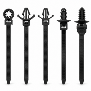 110pcs Automotive Car Clip Mounted Black Nylon Wire Zip Cable Ties Self Locking – KAZ/B089/cabletiekit – image 1