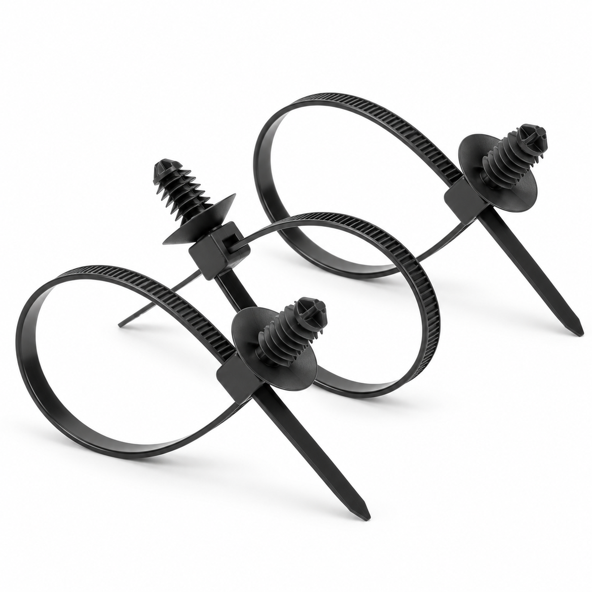 110pcs Automotive Car Clip Mounted Black Nylon Wire Zip Cable Ties Self Locking – KAZ/B089/cabletiekit – image 2