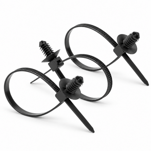 110pcs Automotive Car Clip Mounted Black Nylon Wire Zip Cable Ties Self Locking – KAZ/B089/cabletiekit – image 2