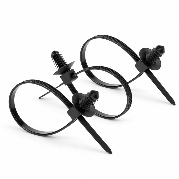110pcs Automotive Car Clip Mounted Black Nylon Wire Zip Cable Ties Self Locking – KAZ/B089/cabletiekit – image 3