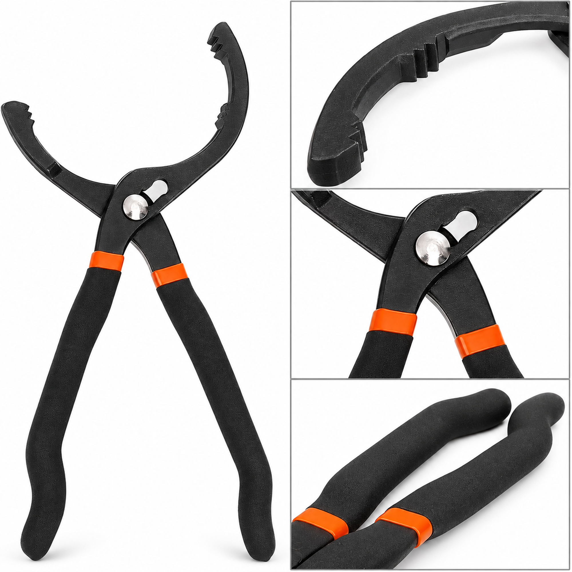 2pcs Oil Filter Adjustable 3 Jaw Pliers 64–116mm Wrench Removal Tools – KAZ/B096/Jaws2pcs – image 3