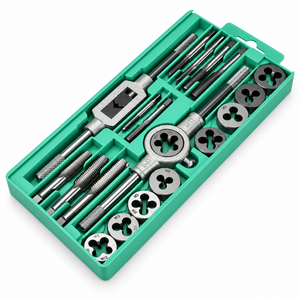 20pcs Tungsten Alloy Steel Tap and Die Set M3–M12, Metric & SAE Threading Kit with Tap – KAZ/B098/20pcsTapdie – image 3