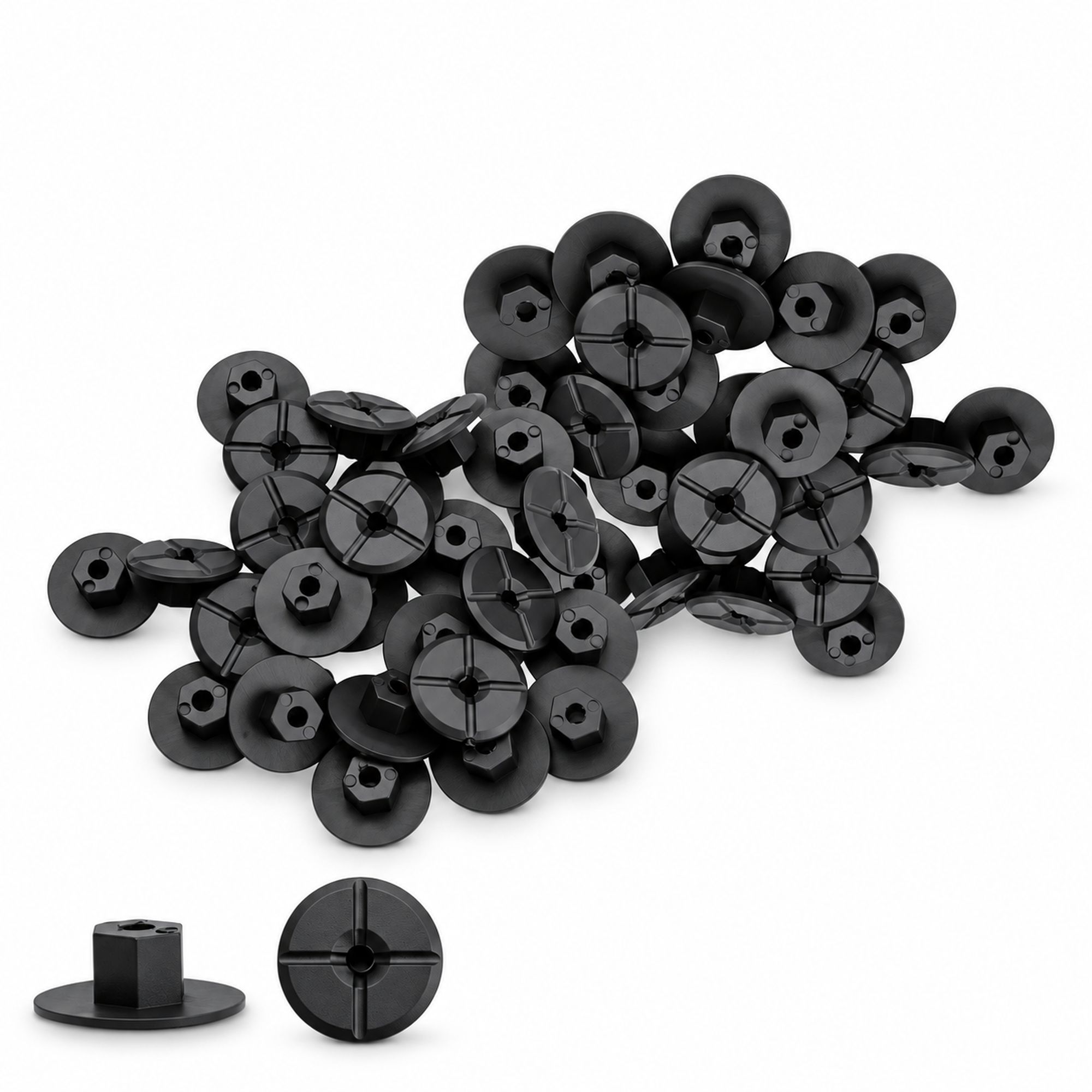 50pcs 4mm Plastic Wheel Arch Trim Panel Undertray Bumper Splash Guard Clip Nuts 2019900050 – KAZ/B115/50pcsClips – image 1