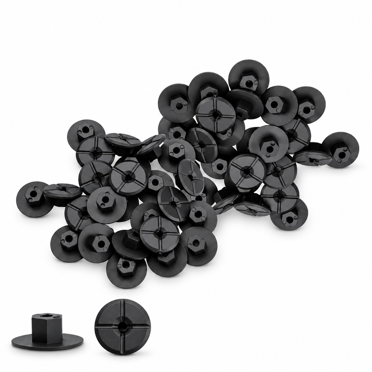 50pcs 4mm Plastic Wheel Arch Trim Panel Undertray Bumper Splash Guard Clip Nuts 2019900050 – KAZ/B115/50pcsClips – image 1