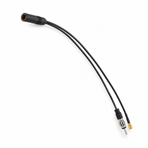 30cm DAB Aerial Splitter Cable DIN Female to DIN Male + SMB RG174 For AM/FM Car Radio – KAZ/B124/AerialSplitter – image 1