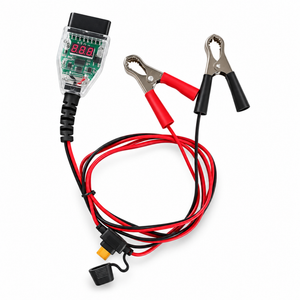 150cm Car OBD Memory Saver Backup Tool 12V with Aligator Battery Connections & Fuse ECU OBD2 with – KAZ/B129/OBD2 – image 1