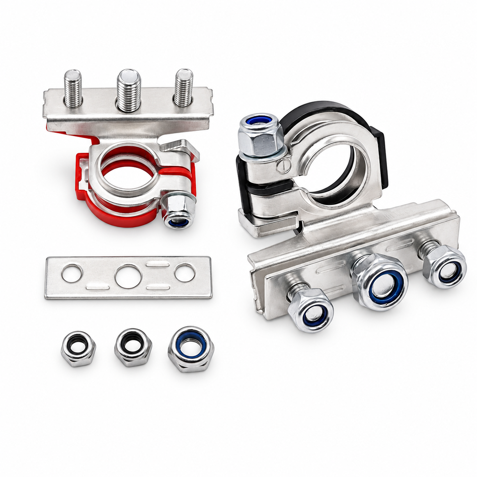 3-Way 12V Car Battery Cable Terminal Clamp Connectors Positive & Negative Kit – KAZ/B275/BatteryClamps – image 1