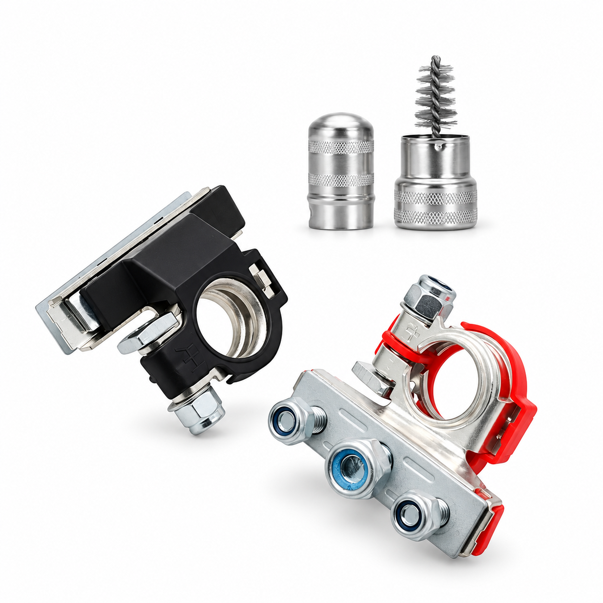 3-Way 12V Car Battery Cable Terminal Clamp Connectors Positive & Negative Kit – KAZ/B275/BatteryClamps – image 6