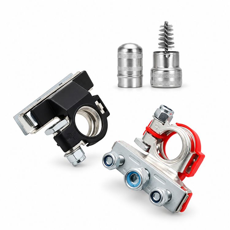 3-Way 12V Car Battery Cable Terminal Clamp Connectors Positive & Negative Kit – KAZ/B275/BatteryClamps – image 6