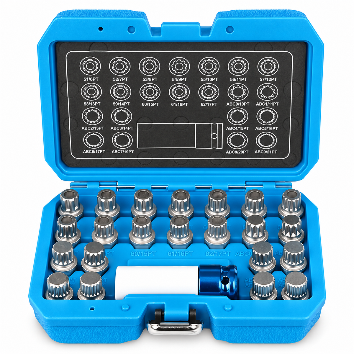 23pcs Locking Wheel Nut Key Tool Set for VAG VW Audi Seat Skoda Porsche