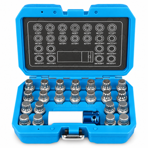 23pcs Locking Wheel Nut Key Tool Set for VAG VW Audi Seat Skoda Porsche