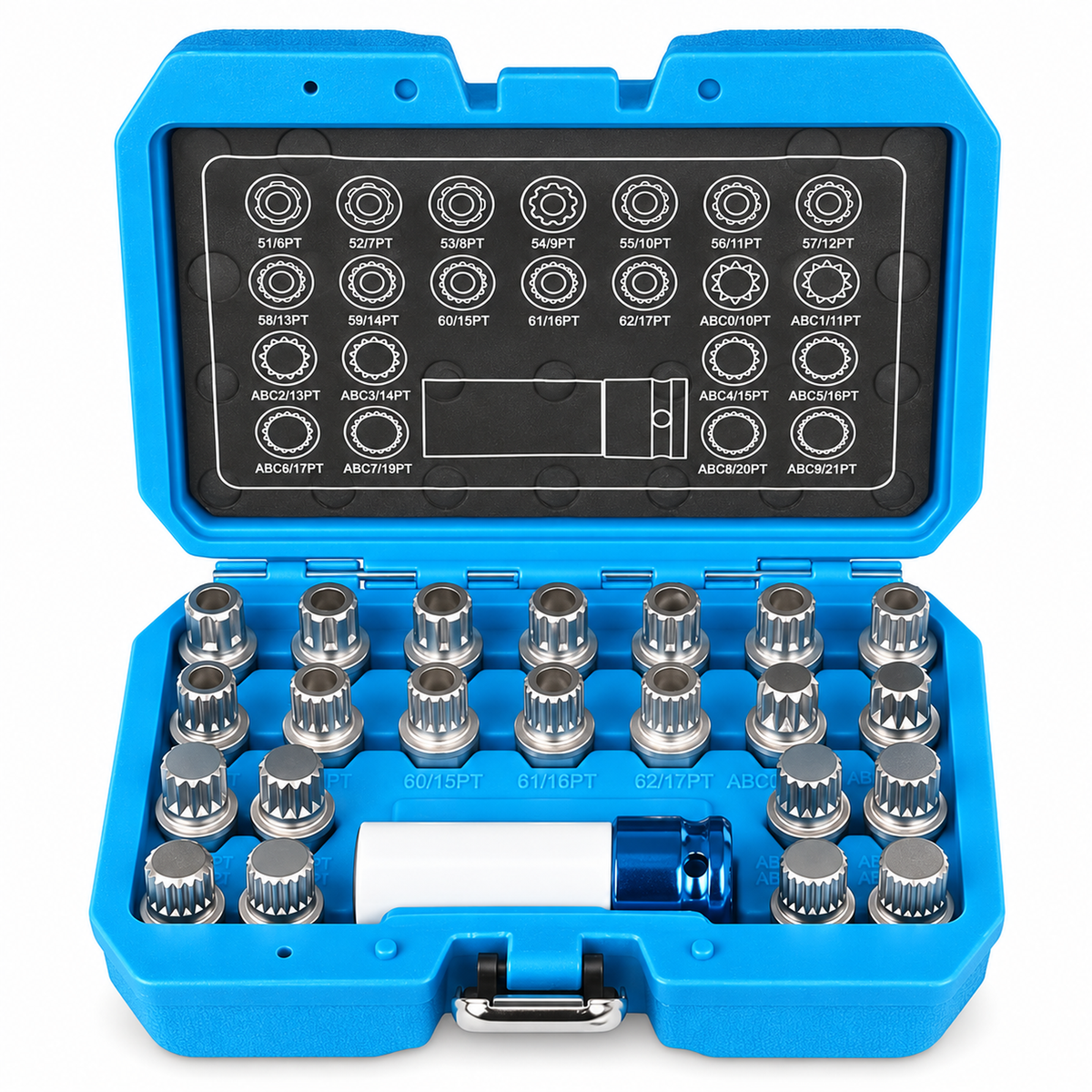 23pcs Locking Wheel Nut Key Tool Set for VAG VW Audi Seat Skoda Porsche – KAZ/B371/VAGwheelnut – image 1