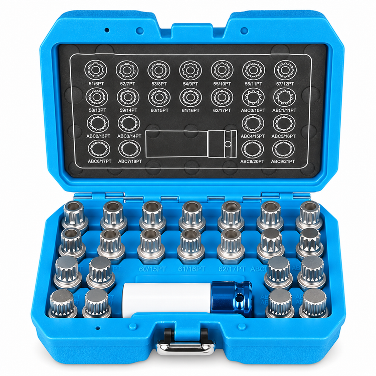 23pcs Locking Wheel Nut Key Tool Set for VAG VW Audi Seat Skoda Porsche – KAZ/B371/VAGwheelnut – image 1