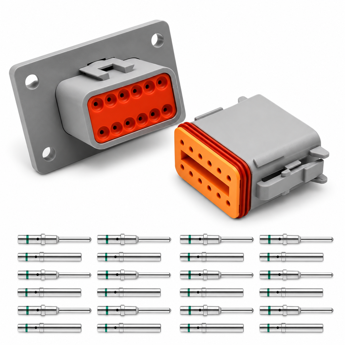 Deutsch DT Panel Flange Mount Connectors 2/3/4/6/8/12 Pin / Way with Solid Pins – KAZ/DT/Panel2pinSolid-B341 – image 6