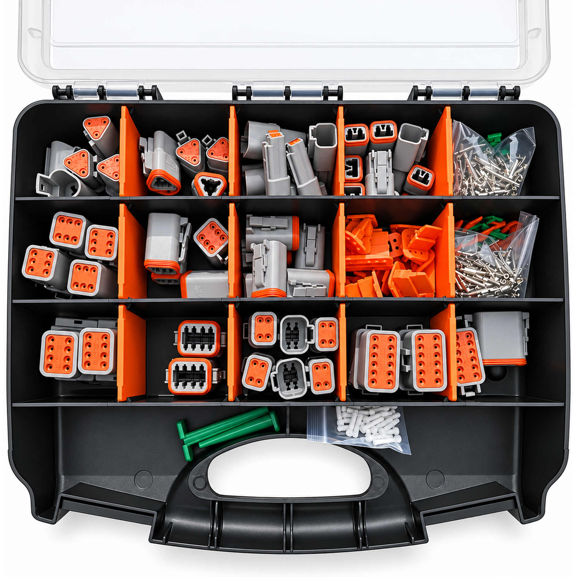 Deutsch DT Series Grey 380pcs Assortment Kit – 2, 3, 4, 6, 8 & 12 Way Connectors - Grey - – KAZ/DTgrey/380pcsBA269 – image 1