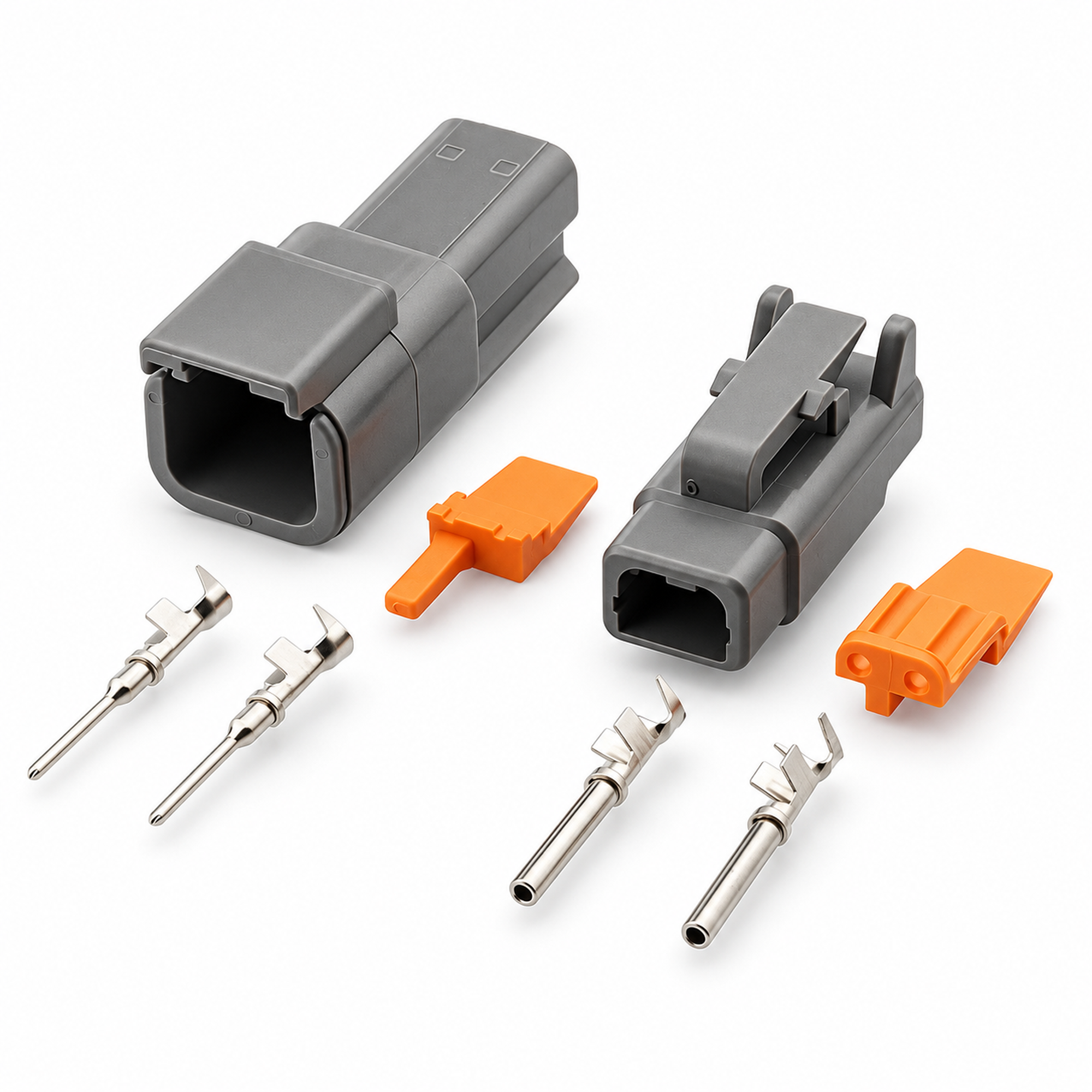 2 Pin Male & Female Connectors for Haltech Matching Set of Deutsch DTM 2 7.5 Amp – M+F/set/Q101+Q116 – image 1