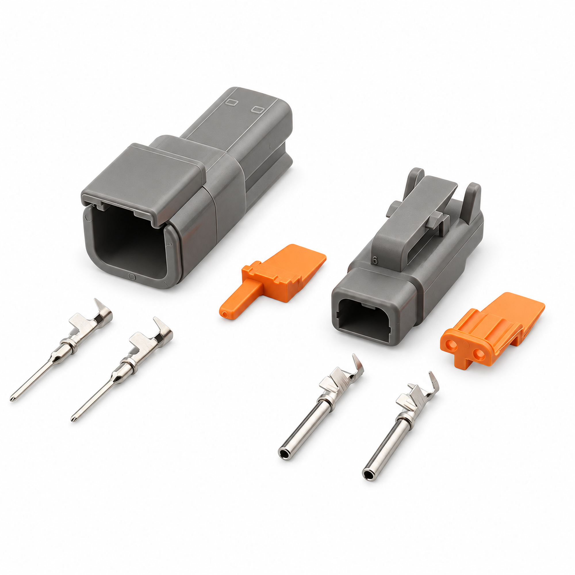 2 Pin Male & Female Connectors for Haltech Matching Set of Deutsch DTM 2 7.5 Amp – M+F/set/Q101+Q116 – image 2