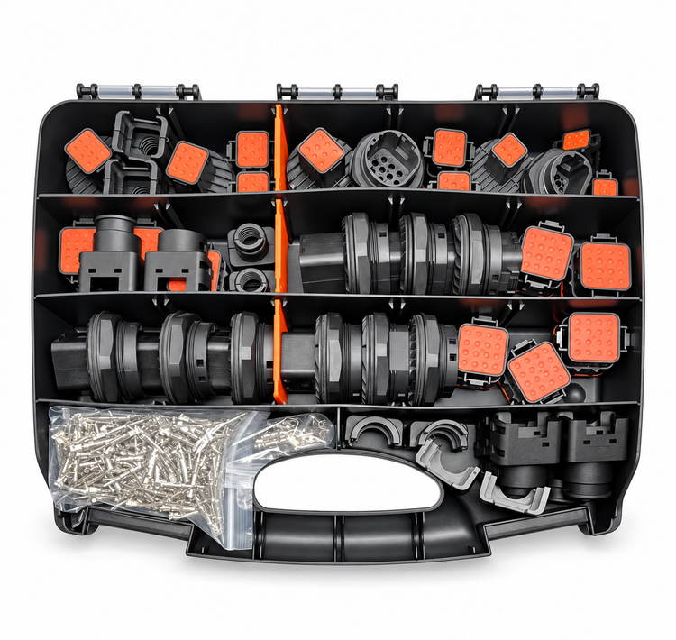 2/4/8/10/16/25 Pin ITT Waterproof Connector Set Heavy-Duty Plugs Male & Fem Kit