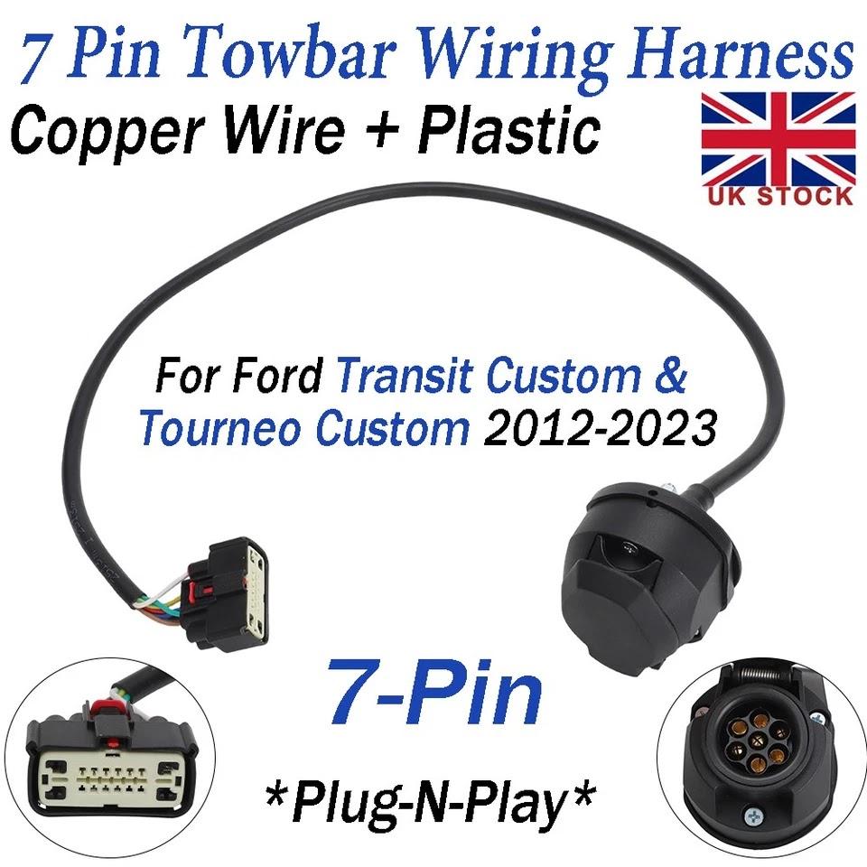 7 Pin Towbar Wiring Harness For Ford Transit Custom Tourneo 2012-2023 Plug-Play