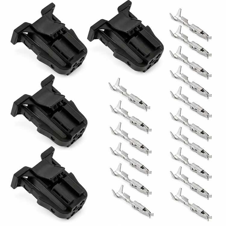 2 Pin 4 Sets Rear Boot Bulb Holder Wire Connector Taillight Plug 3B0972722 for Audi