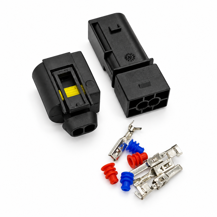 1 Set 2 Pins Car AC Assembly Ignition Coil/ Shock Absorber Electric Cable Socket For VW BMW 50290937 – MA196 – image 1