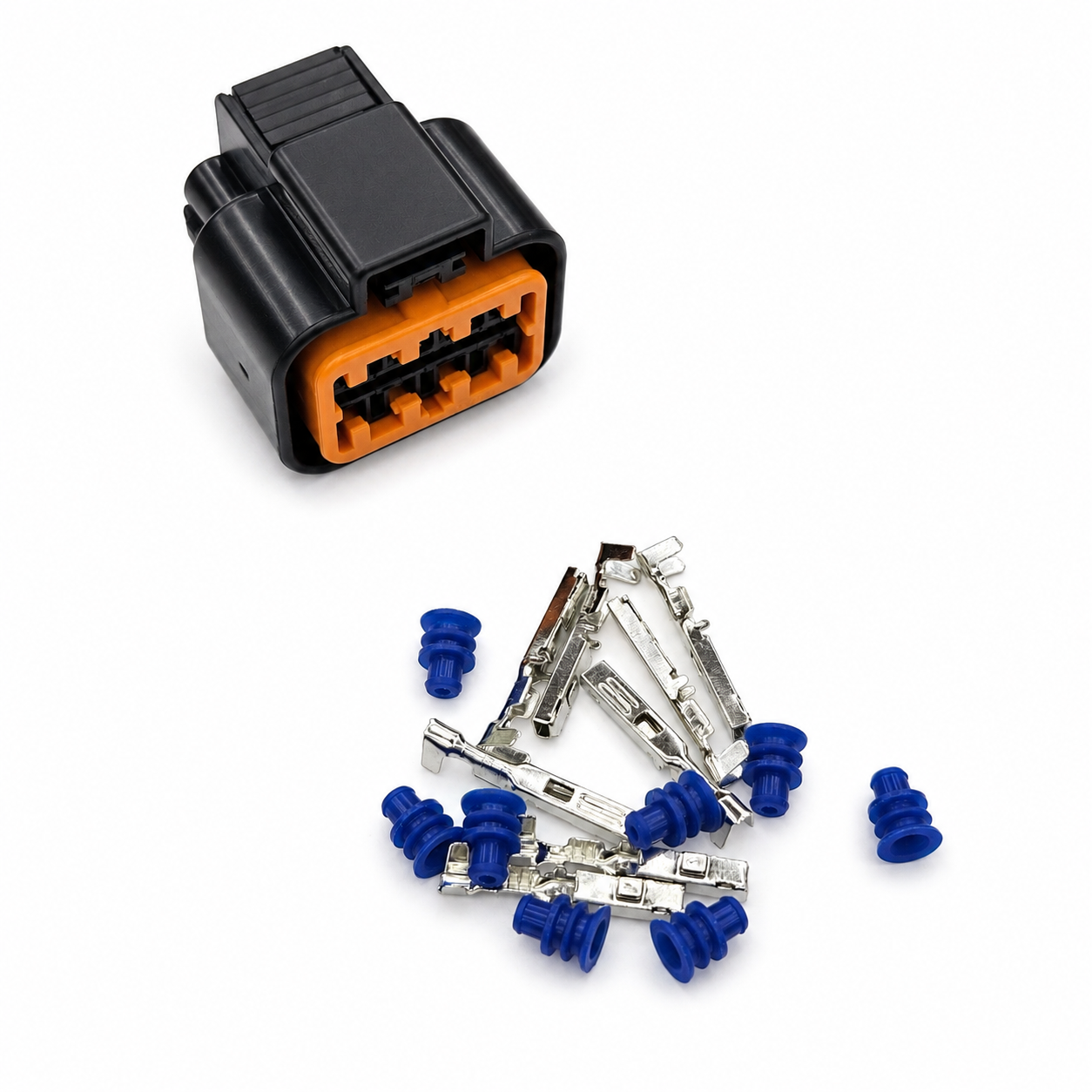 1 set 8 pin male or female Automotive Waterproof connector housing plug Headlight Socket PB625-08027 PB621-08020 For Hyundai Kia - female with Pin