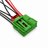 A B C green with wires