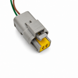 female with wires