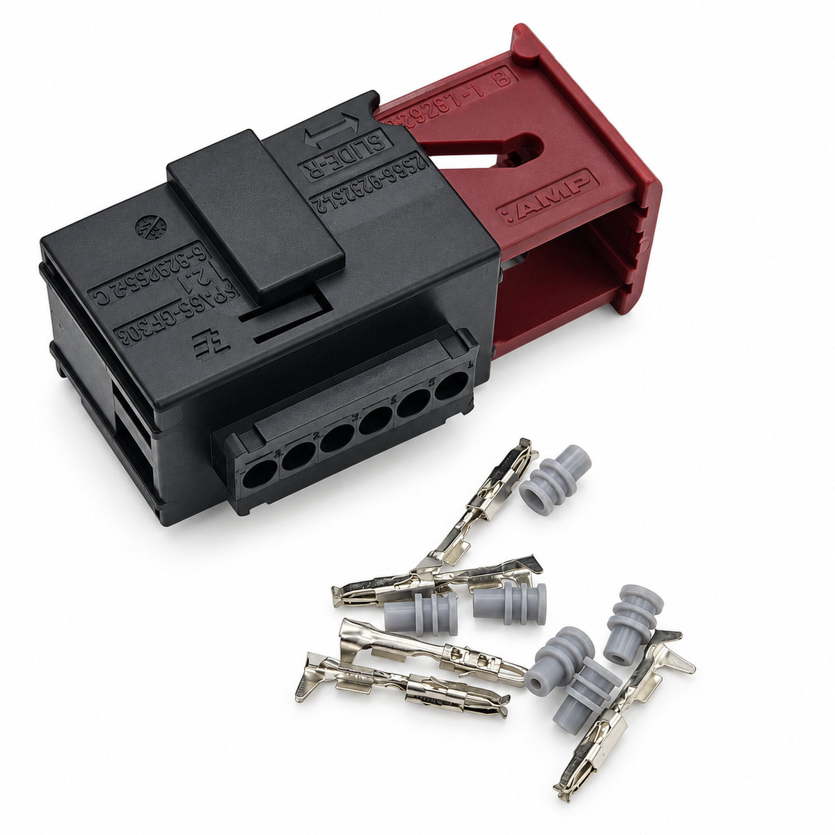1 Set 6 Pins Car Male Female Replacement Plug Parts AC Assembly 6-929264-2 6-929265-2 Car Electronic – MA544 – image 1