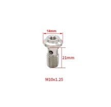 Universal 304 Stainless Steel Motorcycle Brake Caliper Banjo Bolt Bleed Screw NippleFor Honda Yamaha Kawasaki Suzuki Motocross - M10x1.0x21