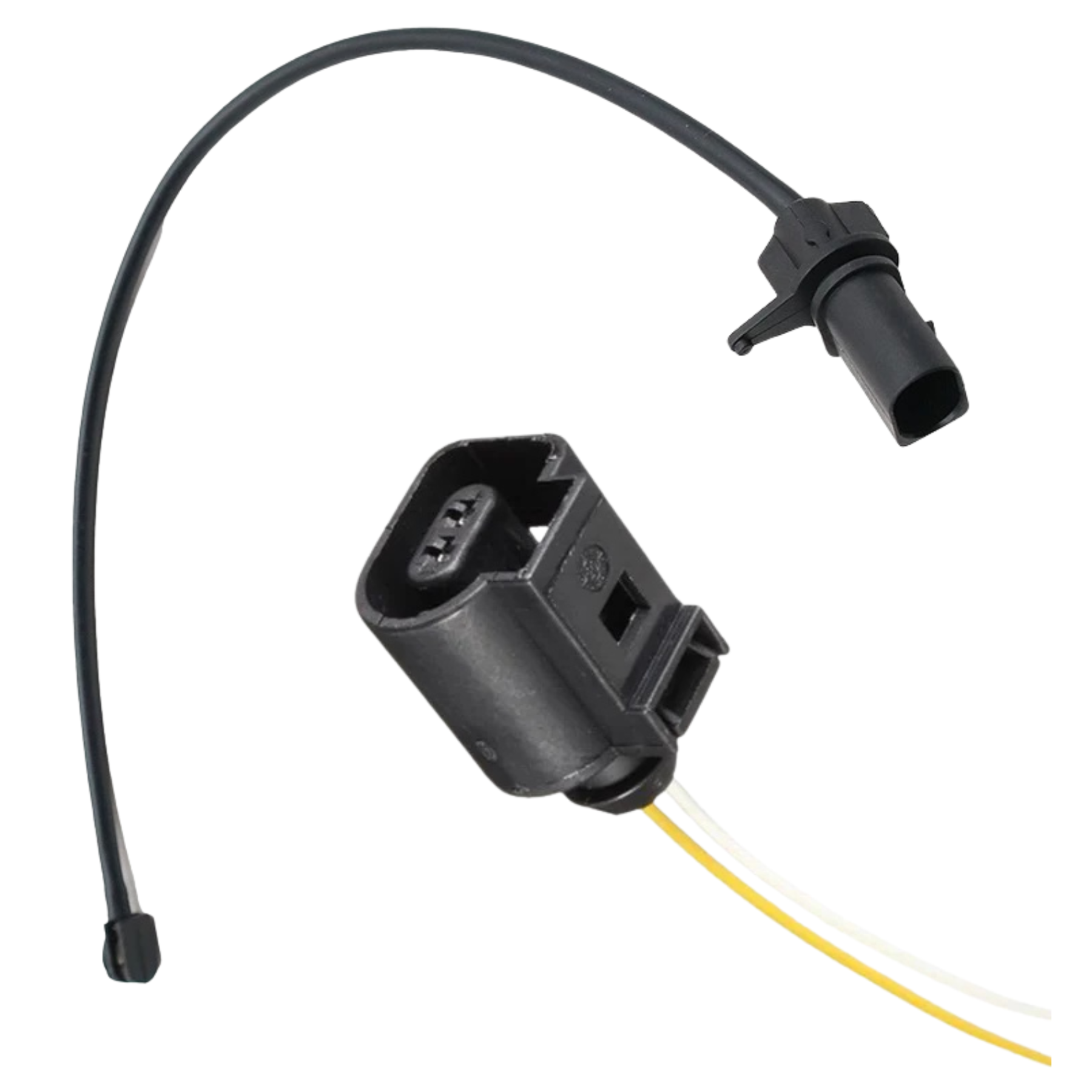 Brake Pad Wear Sensor 4M0615121R with 1J0973702 Plug Fits Audi A4 A5 A6 Q5 Q7 Q8