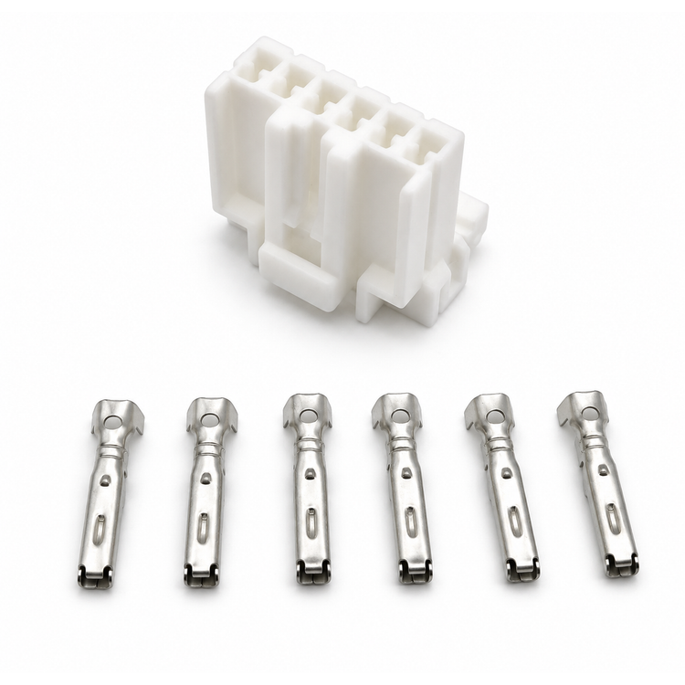 Harley Davidson OEM 73156-96BK 6 Pin Wire Multi-lock MALE Connector & Terminals – N02/6PIN – image 1