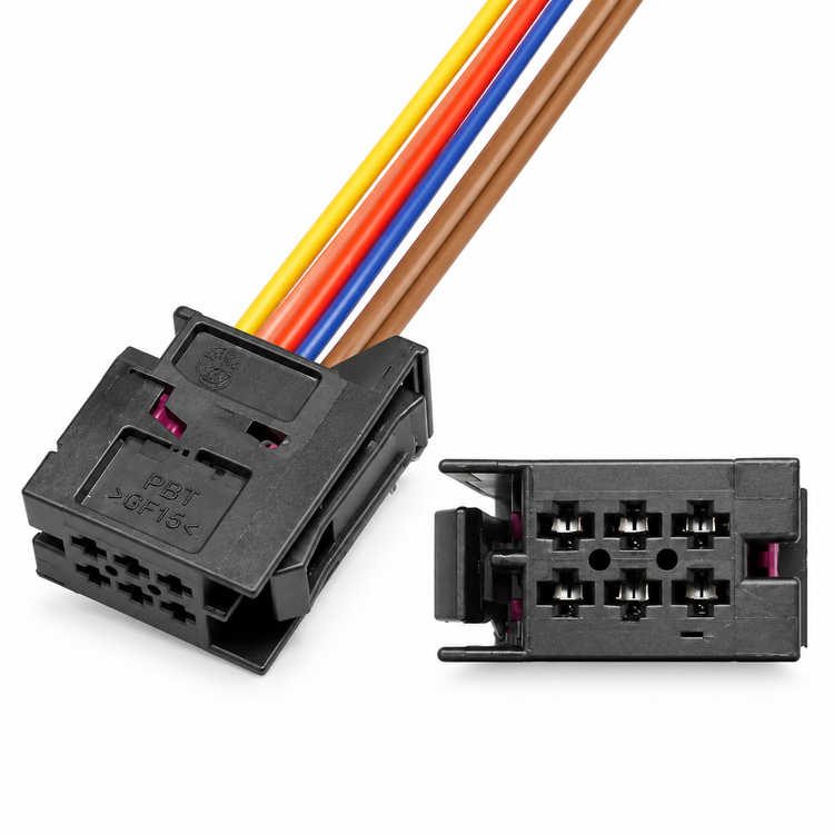 6 Pin 2pcs For Audi A1 & Q3 Rear Tail Light Connector Plug Wiring Harness Loom Prewired – *N09/2pcscable – image 1