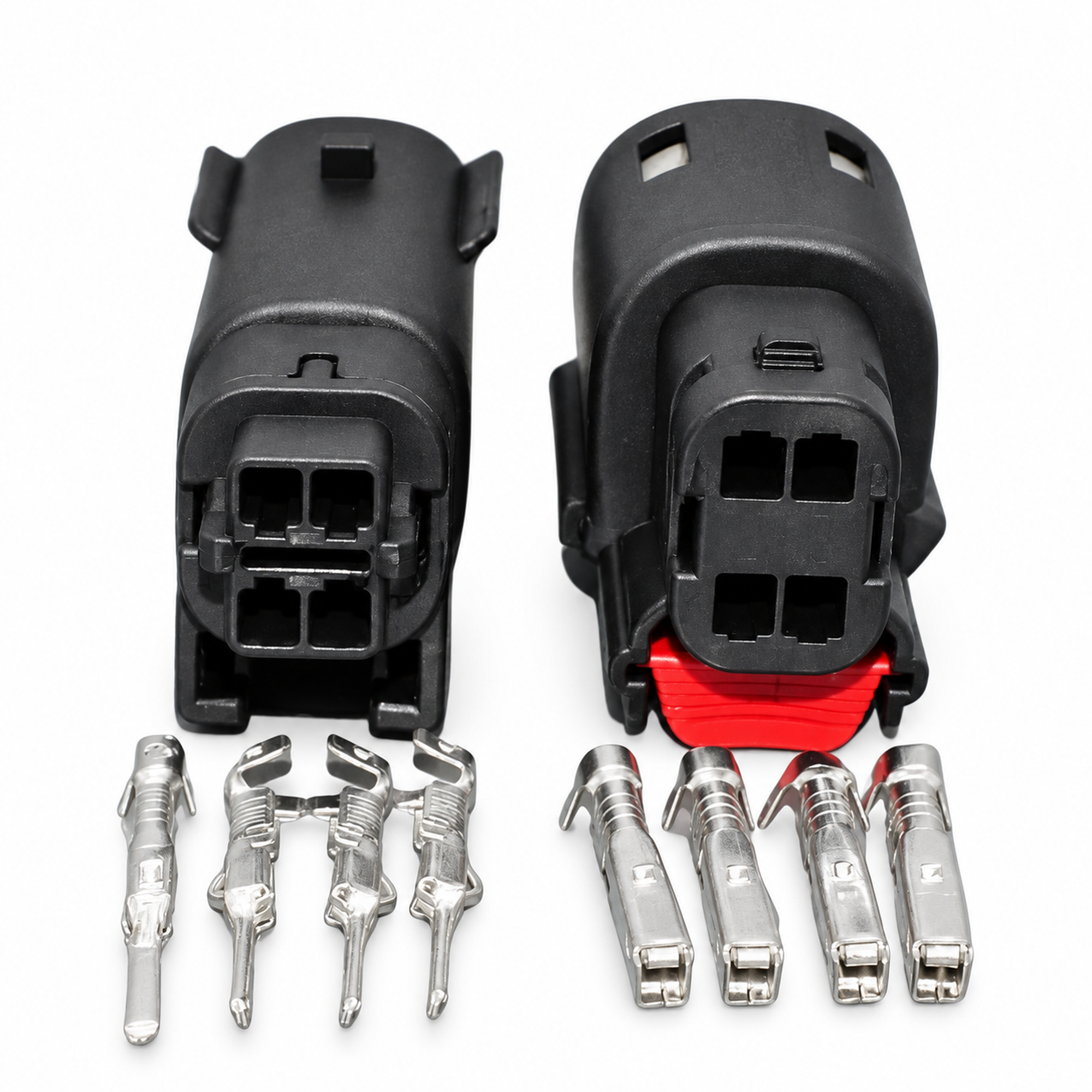 4 Pin Connector Set for Harley Davidson Molex MX150 33472-4001, 33482-4001, 72177-07BK – NW-28/4pinMolex/M+Fset – image 1