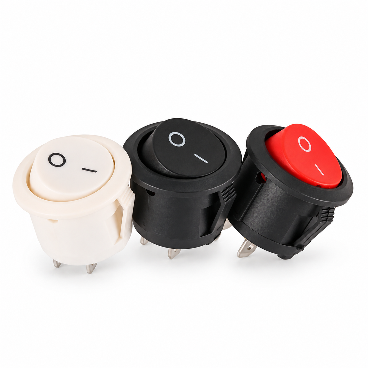 Round 2 Pin ON OFF 12V Rocker Switches 6A 10A for Camper Van Conversions, Cars, Vans, Trucks and Boats – P11/WHITE – image 7