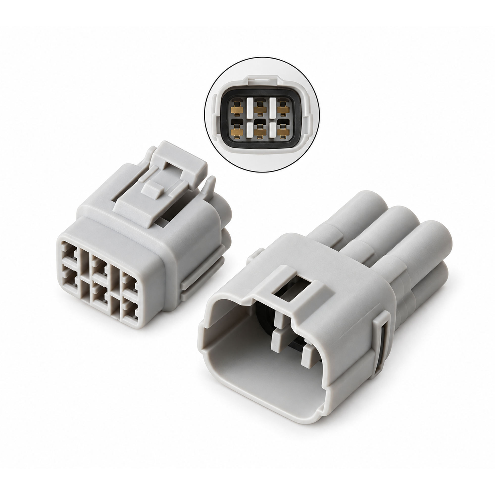 For Sumitomo MT 6 Pin Connector Plug & Socket Waterproof With Pins & Seals 6187-6561 – PNK 05.O/M+F – image 1