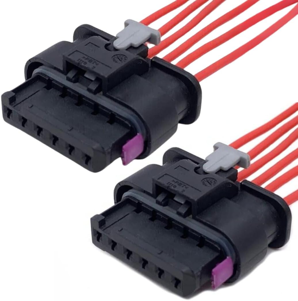 Pair Of Rear Tail Light Connectors Prewired 6 Pin Plugs For BMW 1 2 pair-of-rear-tail-light-connectors-prewired-6-pin-plugs-for-bmw-1-2